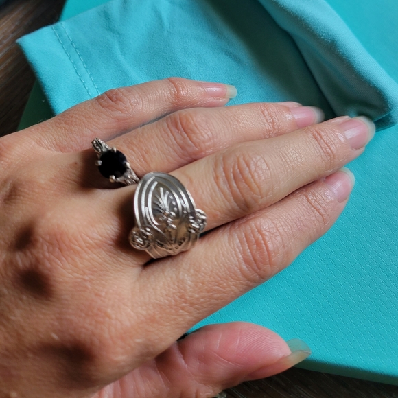 1870 Tiffany & Company Italian Spoon Ring Sterling Luxury Vintage Celeb Style#70 - Picture 14 of 17